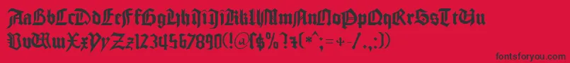 GudenbergDb Font – Black Fonts on Red Background