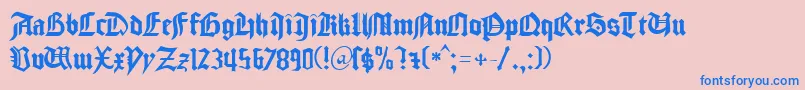 GudenbergDb Font – Blue Fonts on Pink Background