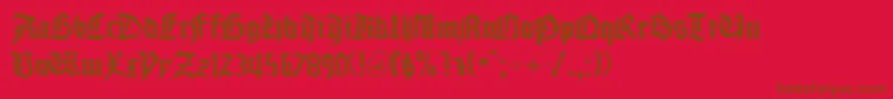 GudenbergDb Font – Brown Fonts on Red Background