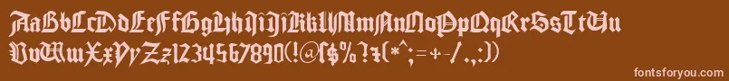 GudenbergDb Font – Pink Fonts on Brown Background