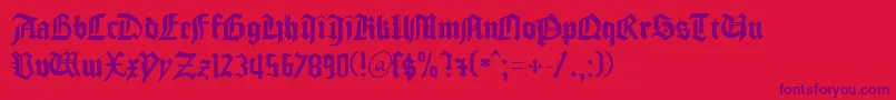 GudenbergDb Font – Purple Fonts on Red Background