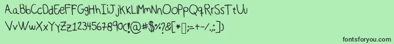 Deep Font – Black Fonts on Green Background