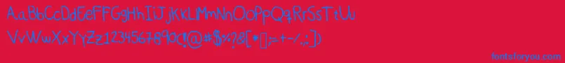 Deep Font – Blue Fonts on Red Background