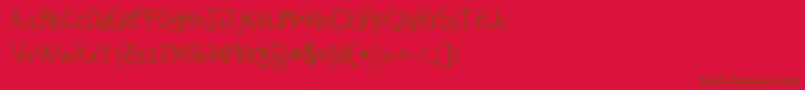 Deep Font – Brown Fonts on Red Background