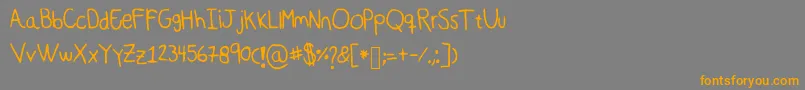 Deep Font – Orange Fonts on Gray Background