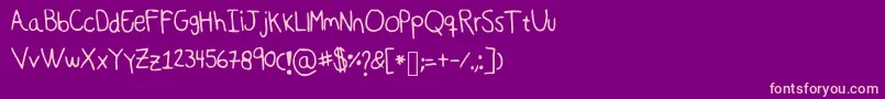 Deep Font – Pink Fonts on Purple Background