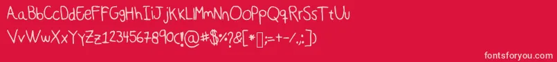 フォントDeep – 赤い背景にピンクのフォント