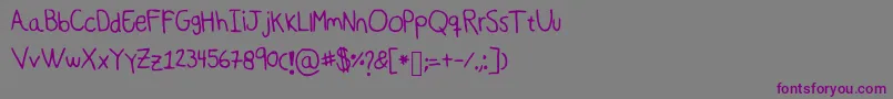 Deep Font – Purple Fonts on Gray Background