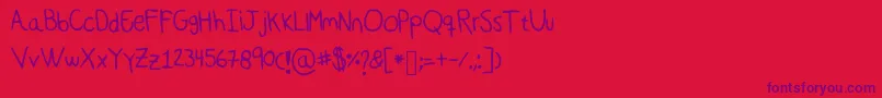 Deep Font – Purple Fonts on Red Background