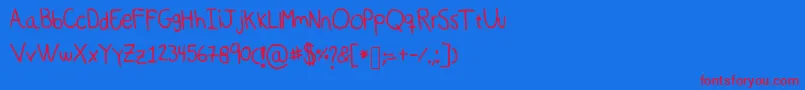 Deep Font – Red Fonts on Blue Background