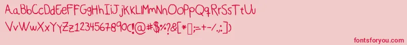 Deep Font – Red Fonts on Pink Background