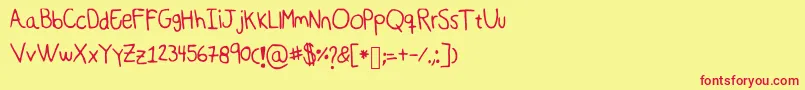 Deep Font – Red Fonts on Yellow Background