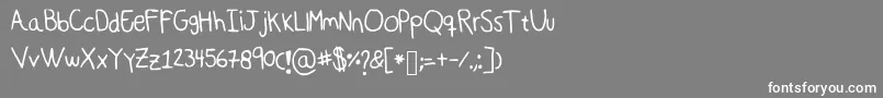 Deep Font – White Fonts on Gray Background