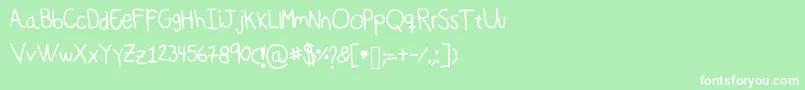 フォントDeep – 緑の背景に白い文字