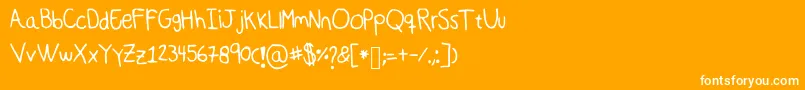 Deep Font – White Fonts on Orange Background