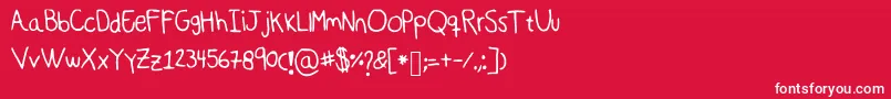 Deep Font – White Fonts on Red Background