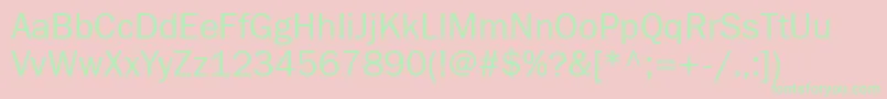 Franklingothbookett Font – Green Fonts on Pink Background