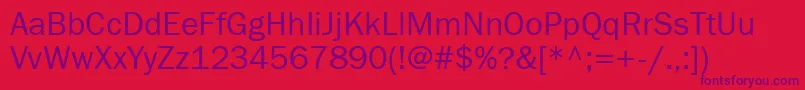 Franklingothbookett Font – Purple Fonts on Red Background