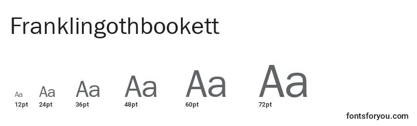 Размеры шрифта Franklingothbookett
