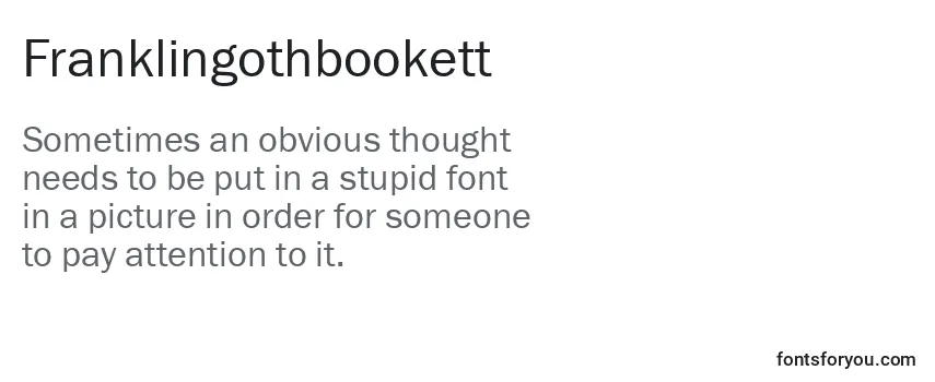 Review of the Franklingothbookett Font