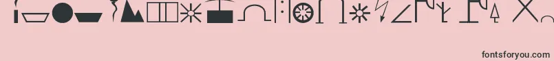 フォントZn – ピンクの背景に黒い文字