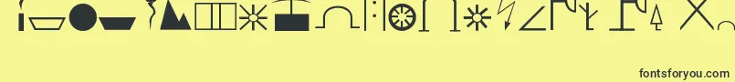 Шрифт Zn – чёрные шрифты на жёлтом фоне