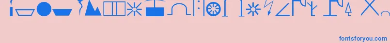 Zn-fontti – siniset fontit vaaleanpunaisella taustalla