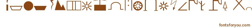 Шрифт Zn – коричневые шрифты на белом фоне