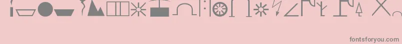 Zn Font – Gray Fonts on Pink Background