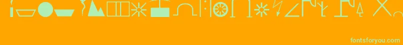 Czcionka Zn – zielone czcionki na pomarańczowym tle