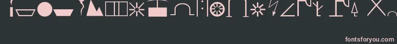 フォントZn – 黒い背景にピンクのフォント