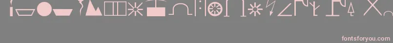 フォントZn – 灰色の背景にピンクのフォント