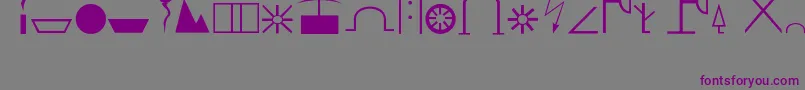 フォントZn – 紫色のフォント、灰色の背景