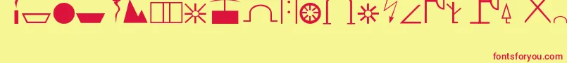 Zn Font – Red Fonts on Yellow Background