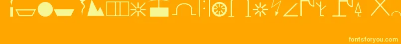 フォントZn – オレンジの背景に黄色の文字