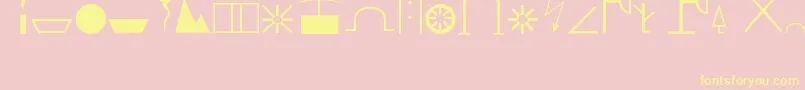 フォントZn – 黄色のフォント、ピンクの背景