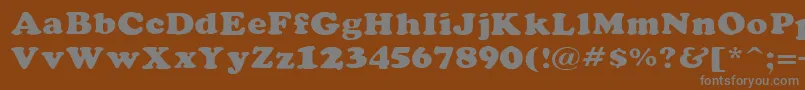 RockletterSimple-Schriftart – Graue Schriften auf braunem Hintergrund