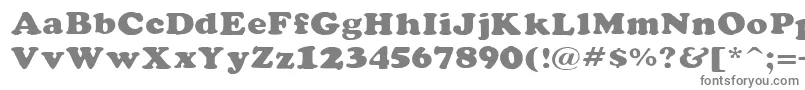 RockletterSimple-fontti – harmaat kirjasimet valkoisella taustalla