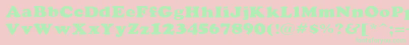 RockletterSimple-Schriftart – Grüne Schriften auf rosa Hintergrund