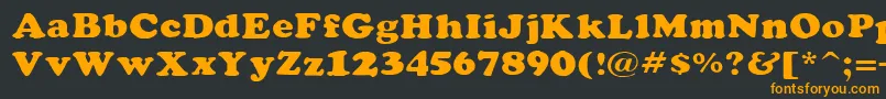 RockletterSimple Font – Orange Fonts on Black Background