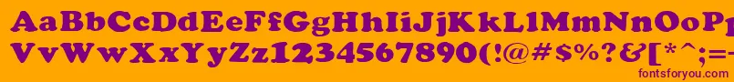 Więcej informacji o czcionce RockletterSimple Czcionka RockletterSimple – fioletowe czcionki na pomarańczowym tle