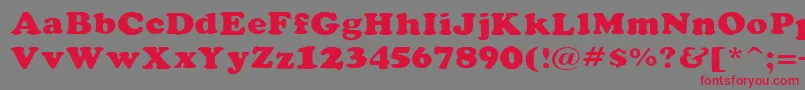 RockletterSimple Font – Red Fonts on Gray Background