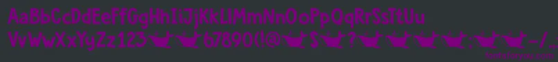 Шрифт DkWhaleSong – фиолетовые шрифты на чёрном фоне