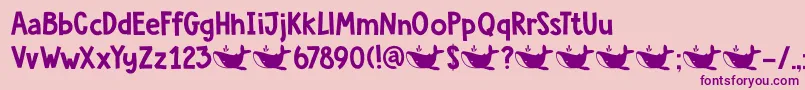 DkWhaleSong Font – Purple Fonts on Pink Background