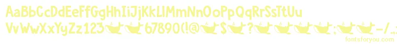 DkWhaleSong Font – Yellow Fonts on White Background