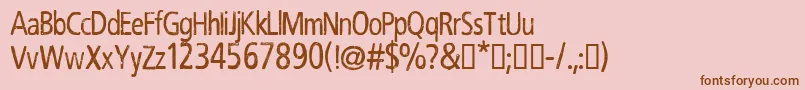 CfrobertnelsonRegular Font – Brown Fonts on Pink Background