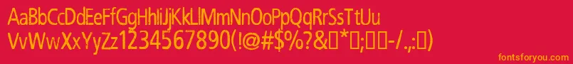 CfrobertnelsonRegular Font – Orange Fonts on Red Background