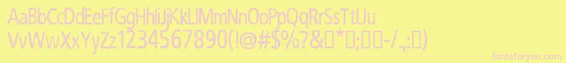 CfrobertnelsonRegular Font – Pink Fonts on Yellow Background