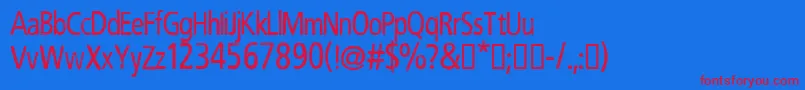 CfrobertnelsonRegular Font – Red Fonts on Blue Background
