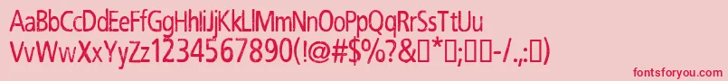 フォントCfrobertnelsonRegular – ピンクの背景に赤い文字